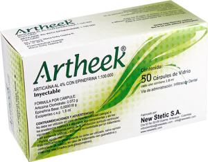 Articaína 4% (artheek) con Epinefrina X 50 carpules de vidrio