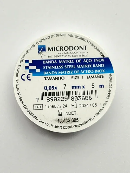 Banda matriz de acero inoxidable ROLLO — 0,05 × 5 × 500 mm