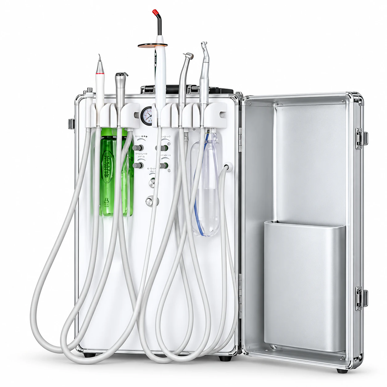Unidad Dental Portátil Tipo Maletín Con Compresor, Fotocurado LED Y Aspiración (LK-A35)